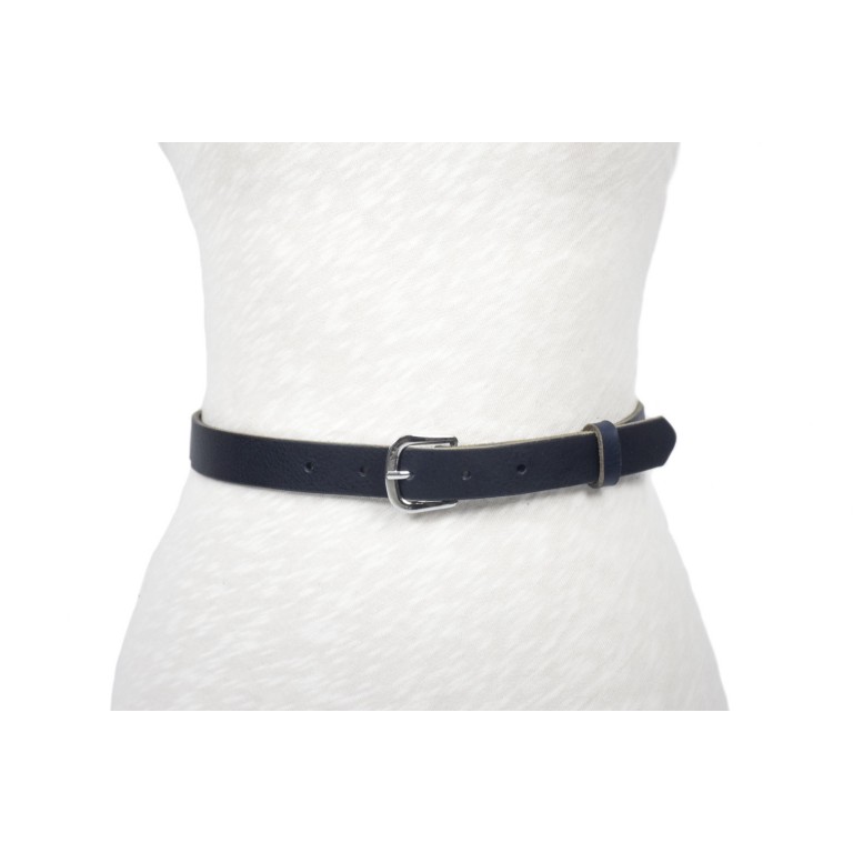 cinturón de piel azul unisex hebilla níquel handmade barcelona