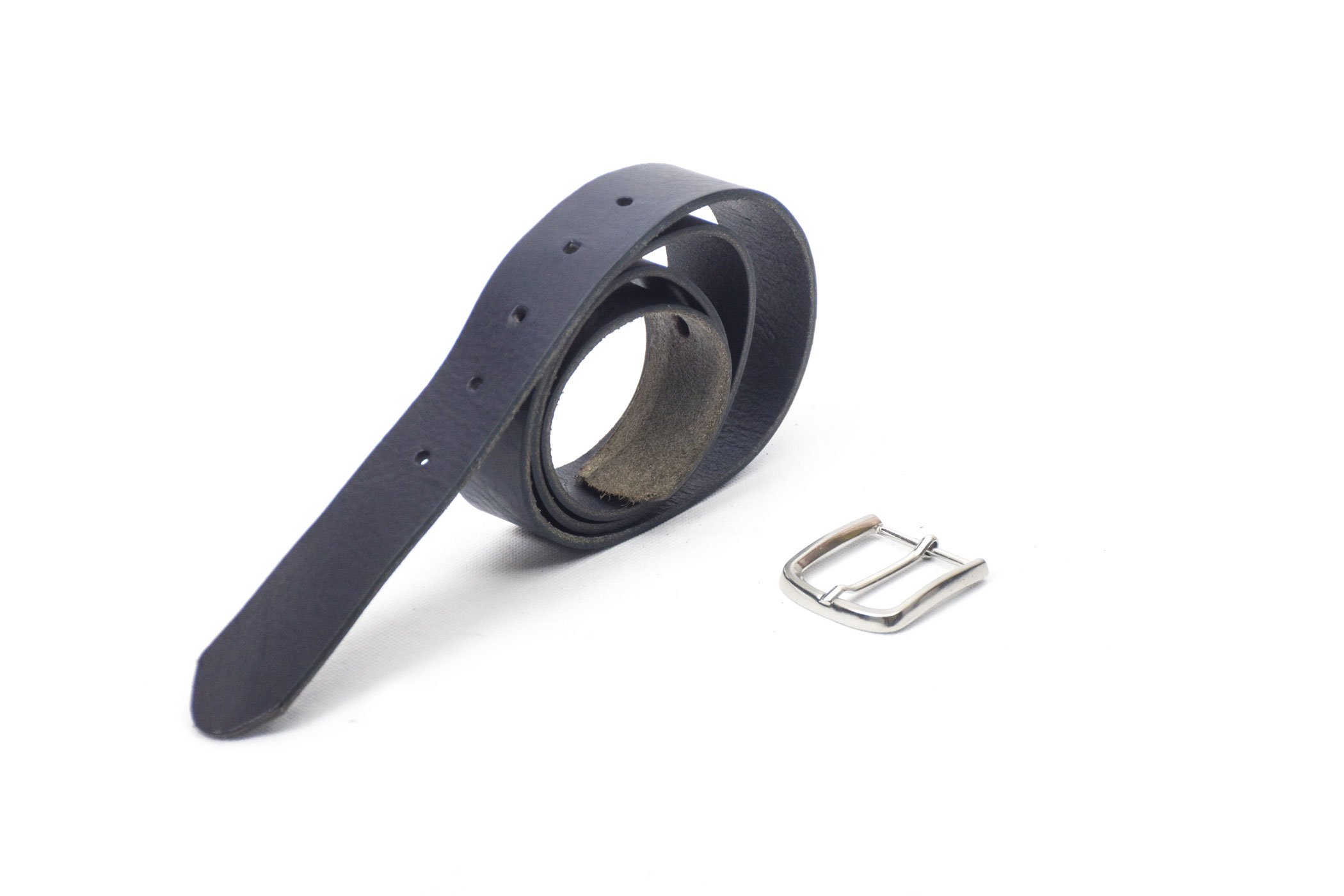 cinturón negro hebilla níquel ancho 3.5cm barcelona handmade unisex