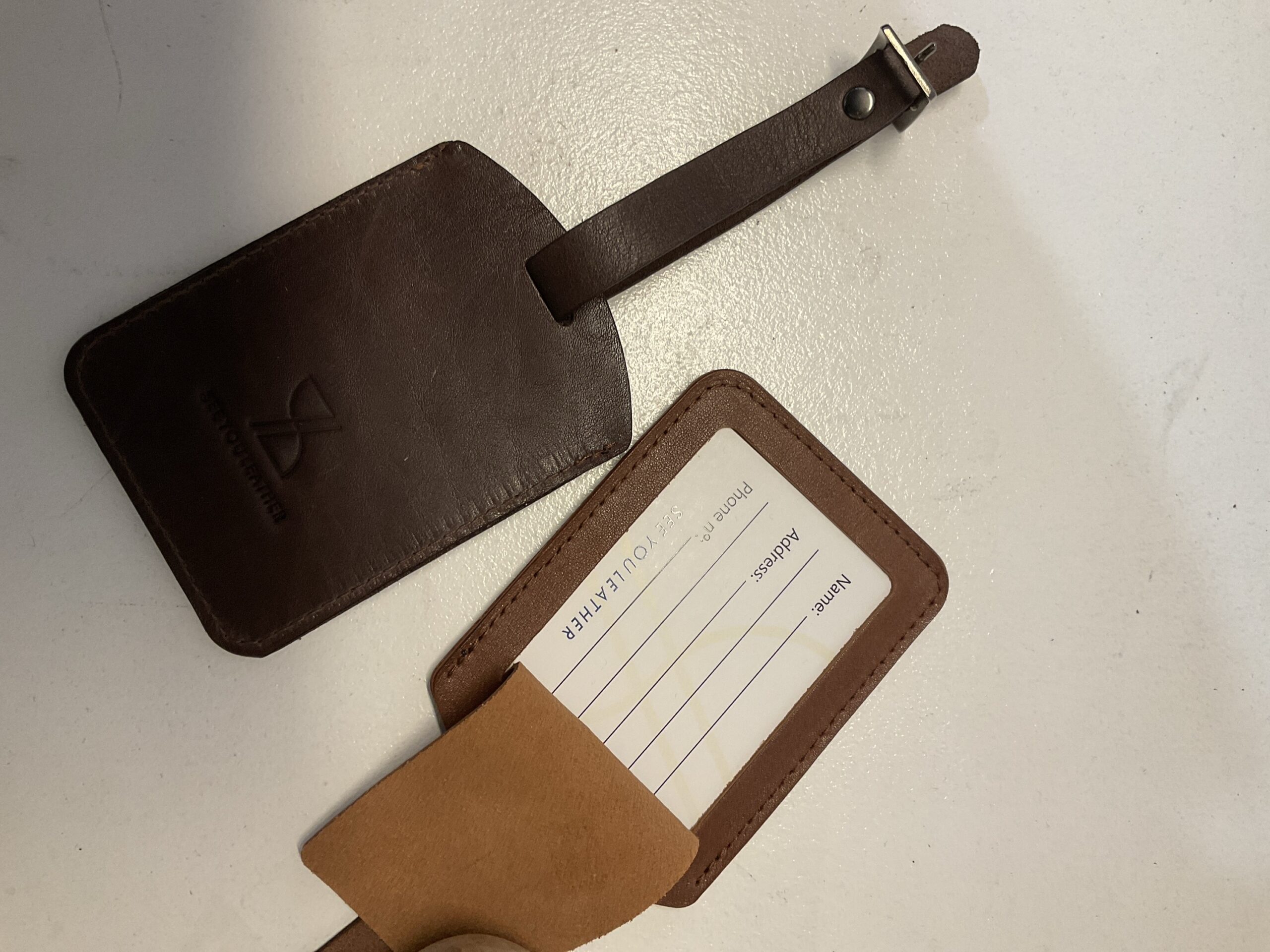 REUS LEATHER LUGGAGE TAG